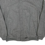 RENE D'ALLERT Mens Grey Wool Blend Jacket L Woven Classic Zip Casual Outerwear