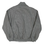 RENE D'ALLERT Mens Grey Wool Blend Jacket L Woven Classic Zip Casual Outerwear