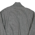 RENE D'ALLERT Mens Grey Wool Blend Jacket L Woven Classic Zip Casual Outerwear