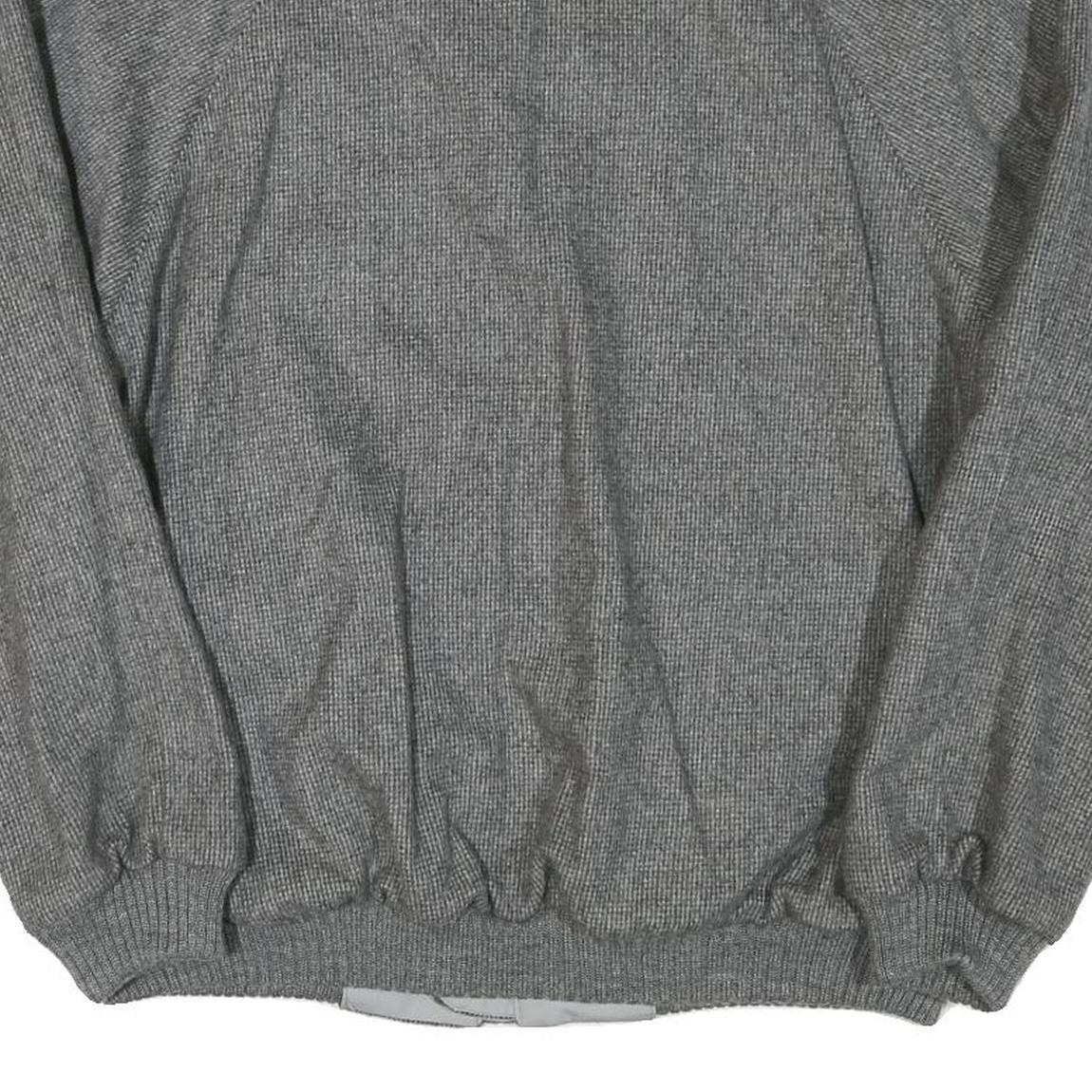 RENE D'ALLERT Mens Grey Wool Blend Jacket L Woven Classic Zip Casual Outerwear