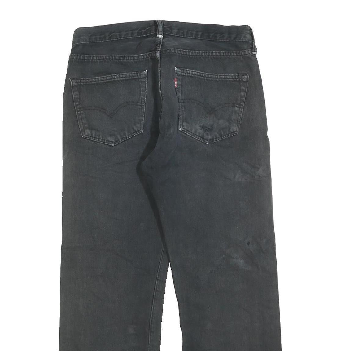 LEVI'S 501 Mens Black Regular Straight Denim Medium W30 L27 Classic Fit Jeans