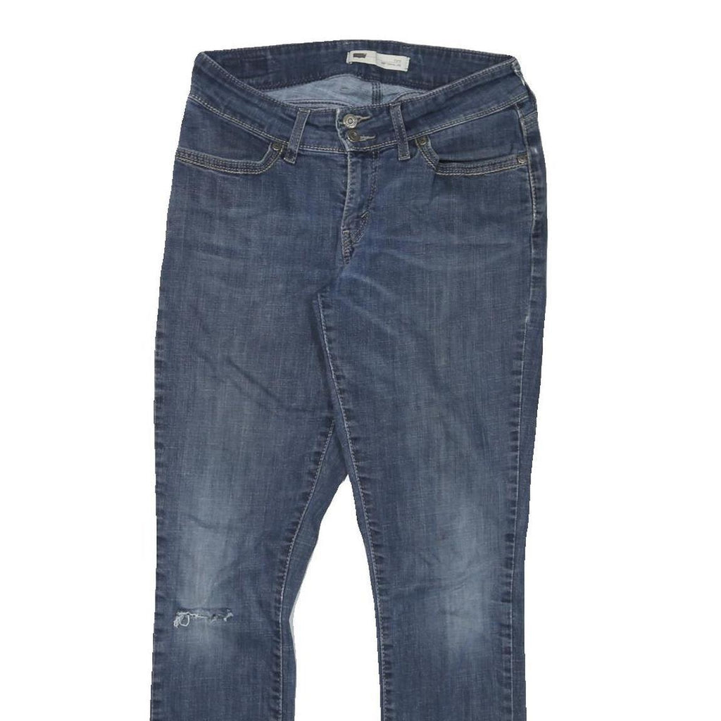 LEVI'S 529 Womens Jeans Blue Slim Skinny Denim Medium W28 L29 Zip Cotton Blend
