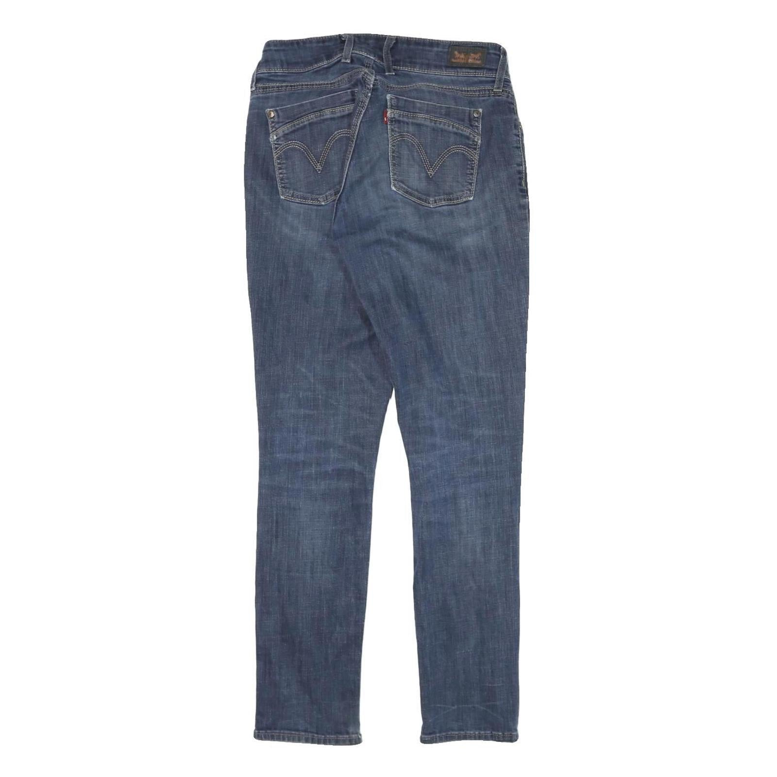 LEVI'S 529 Womens Jeans Blue Slim Skinny Denim Medium W28 L29 Zip Cotton Blend
