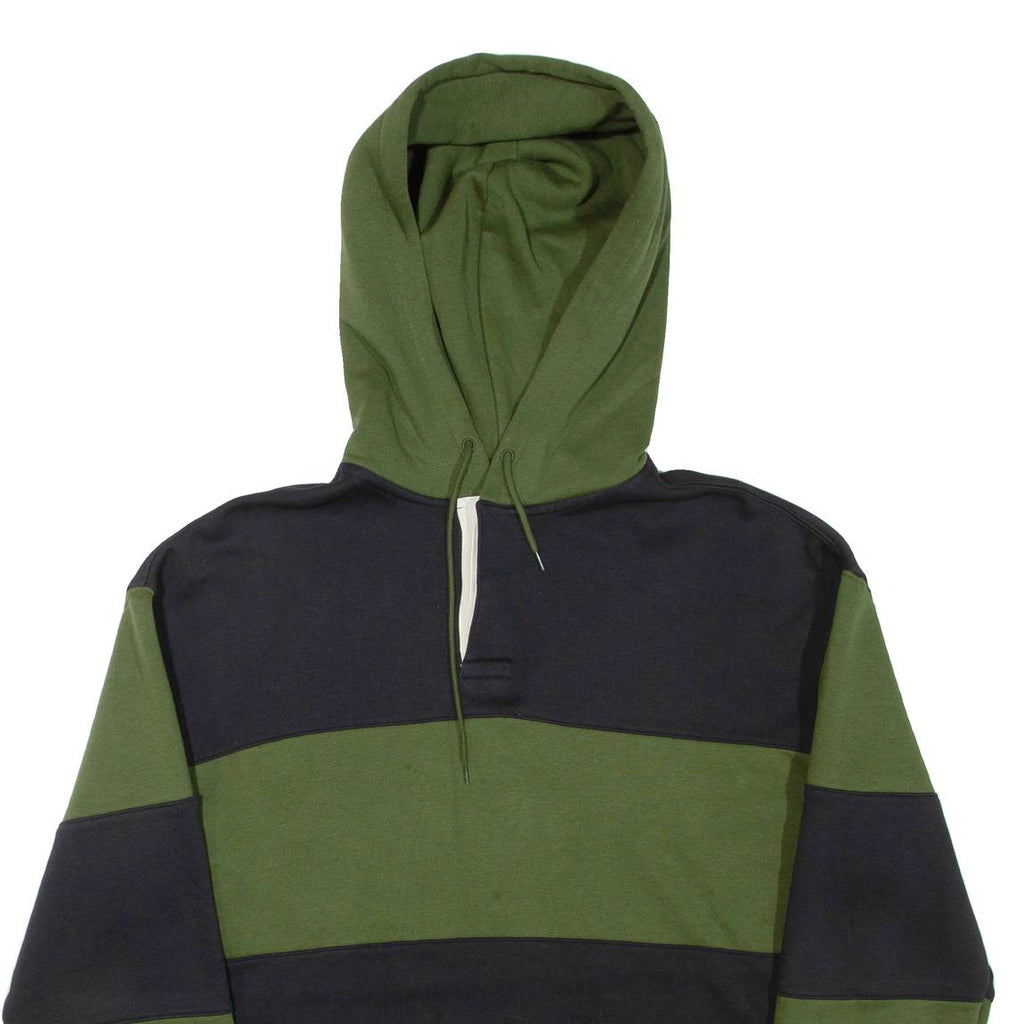 LEVI'S Button Neck Mens Green Hoodie M