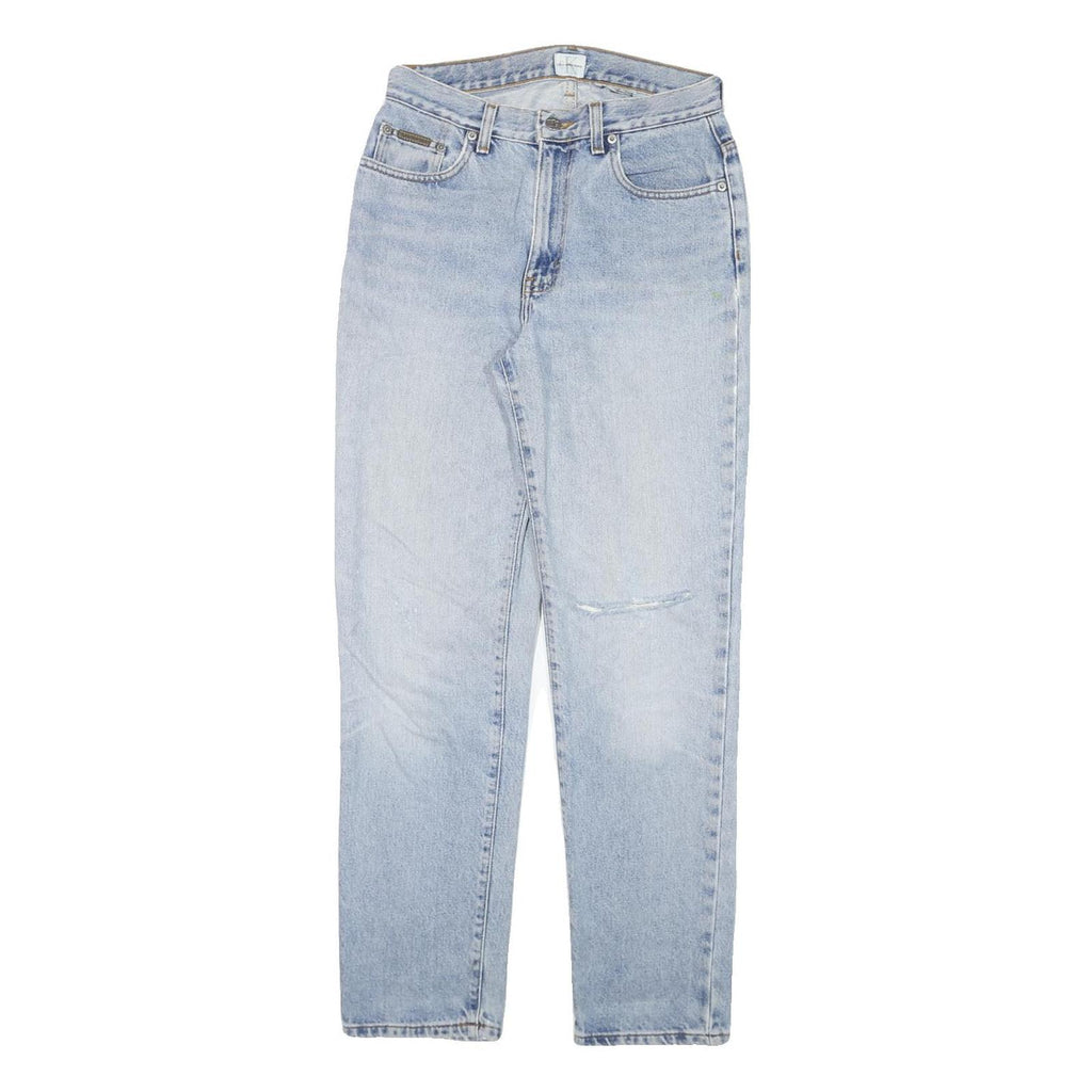 CALVIN KLEIN JEANS Womens Slim Light Blue Denim Jeans W28 L29 Stylish Zip