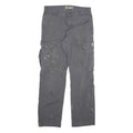 CARHARTT Mens Cotton Blend Grey Relaxed Cargo Trousers W34 L34 Workwear