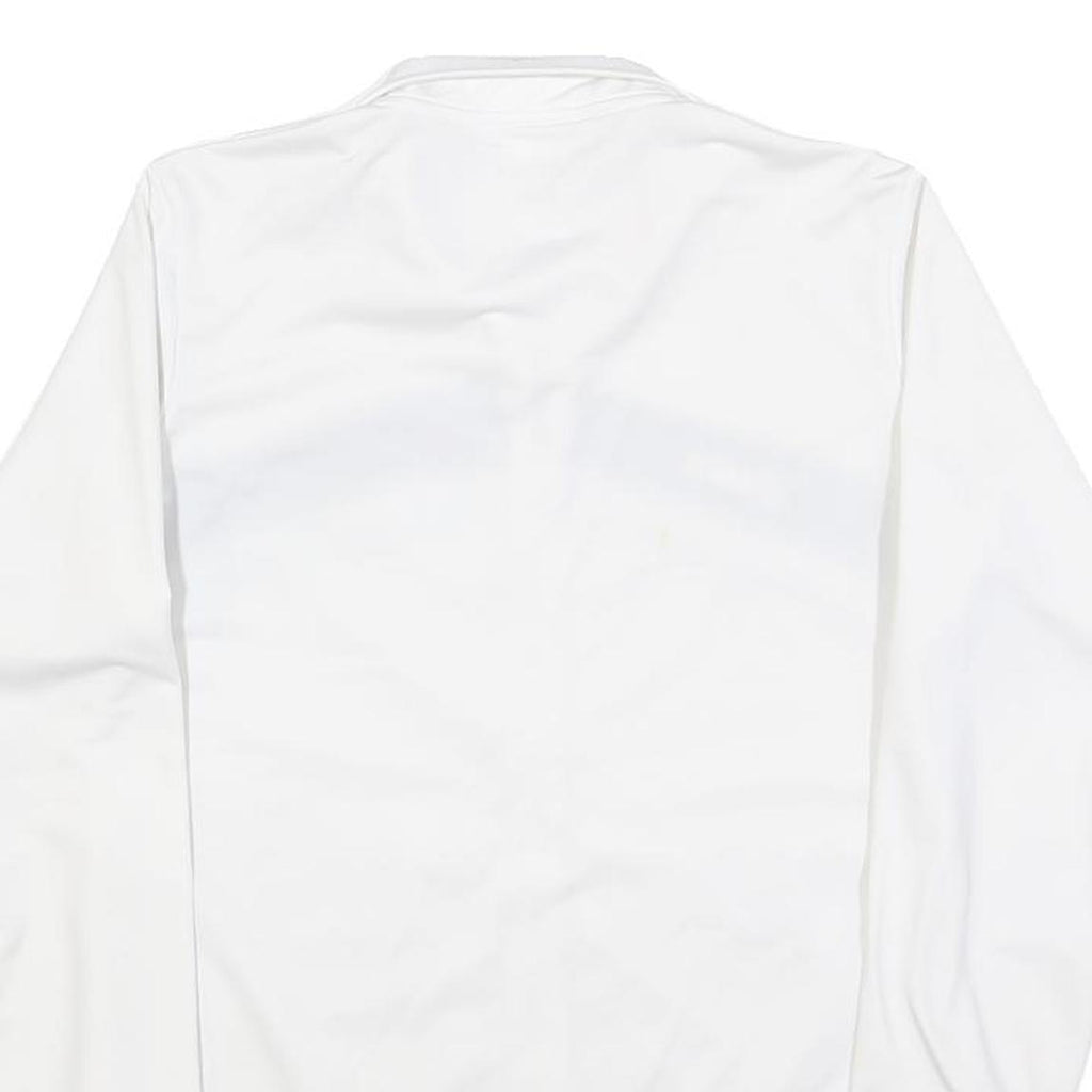 ASICS Mens White & Black Sports Zip Jacket S Polyester Track Top Casual