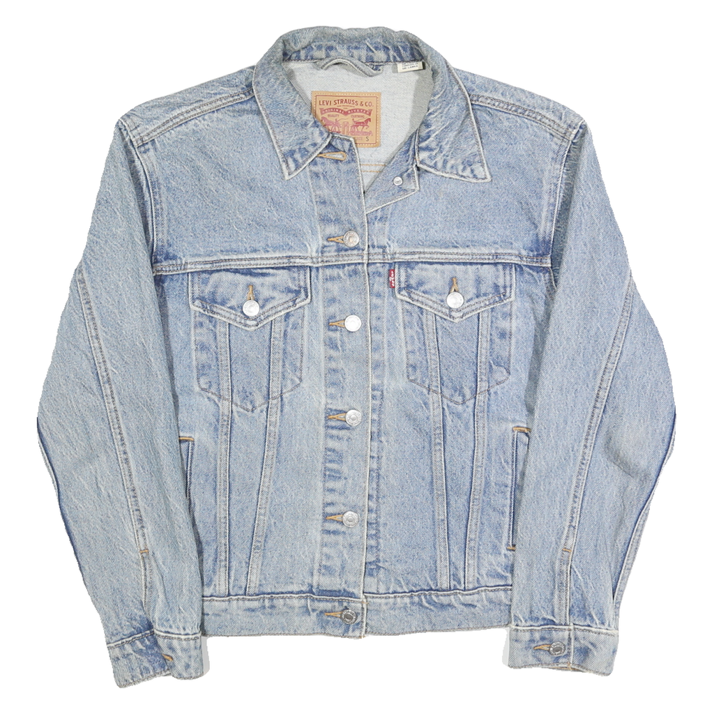 LEVI'S Womens Blue Denim Jacket S Cotton Classic Button Front Casual
