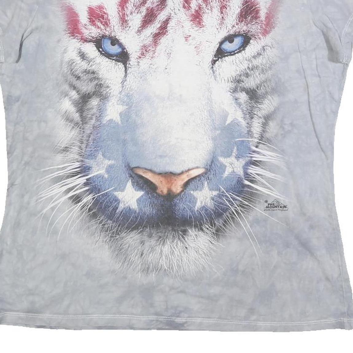 THE MOUNTAIN Womens Grey Graphic T-Shirt L Short Sleeve Crew Neck Cotton