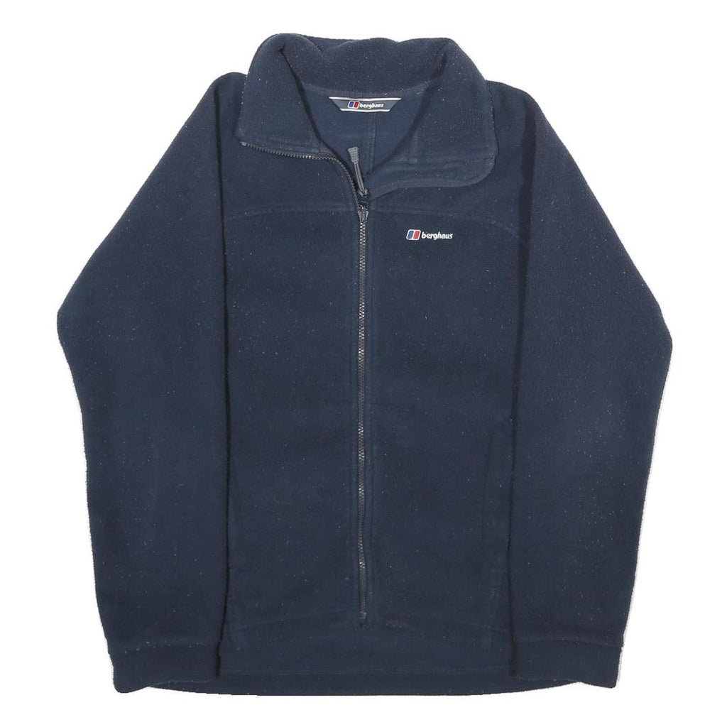 BERGHAUS Womens Navy Blue Jacket M Polyester Fleece Outdoor Zip Up