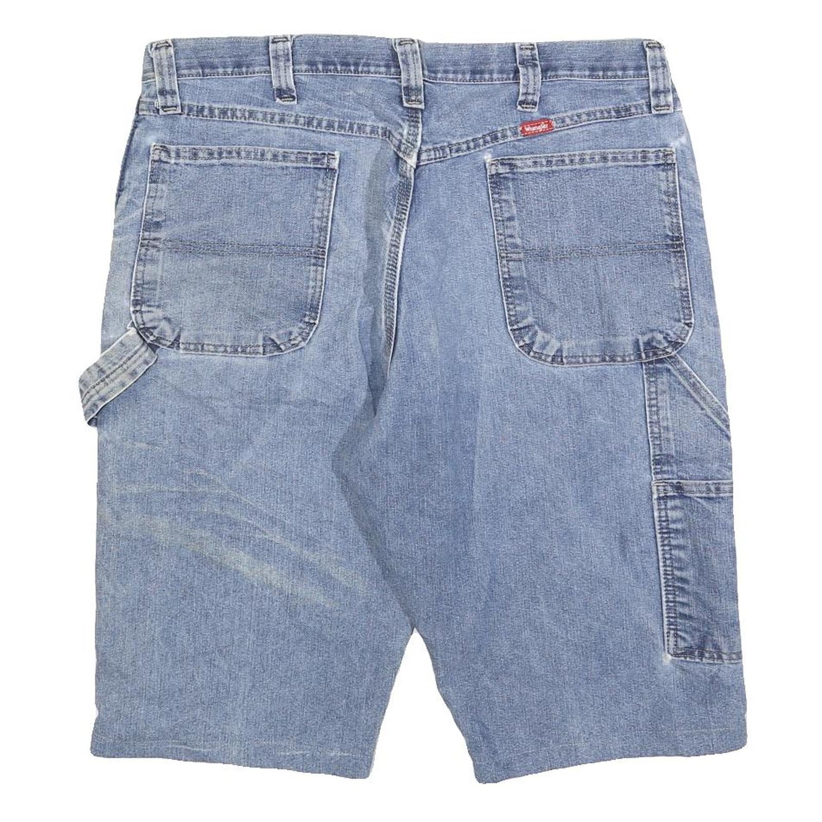 WRANGLER Mens Denim Blue Casual Shorts XL W38 Workwear Cotton Blend