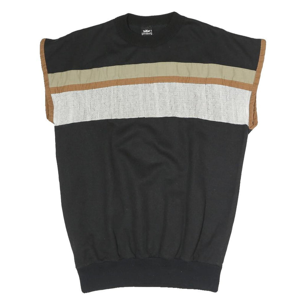 GOTSBURG Mens Black Brown Beige Patterned Cotton Blend Crew Neck Jumper M