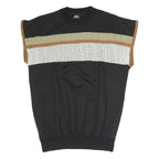 GOTSBURG Mens Black Brown Beige Patterned Cotton Blend Crew Neck Jumper M