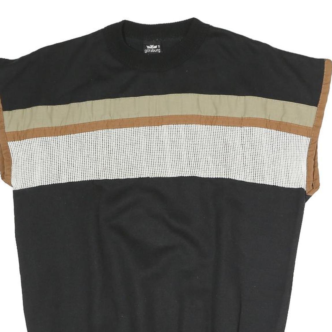 GOTSBURG Mens Black Brown Beige Patterned Cotton Blend Crew Neck Jumper M