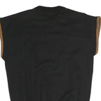 GOTSBURG Mens Black Brown Beige Patterned Cotton Blend Crew Neck Jumper M