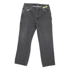 DICKIES Mens Black Regular Fit Straight Leg Denim Jeans W34 L29 Classic Workwear