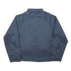 ATHLETIC WORKS Mens Blue Coach Jacket M Nylon Plain Button Closure Casual