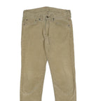 LEVI'S Mens Cotton Blend Beige Slim Skinny Zip Trousers W31 L32 Casual Corduroy