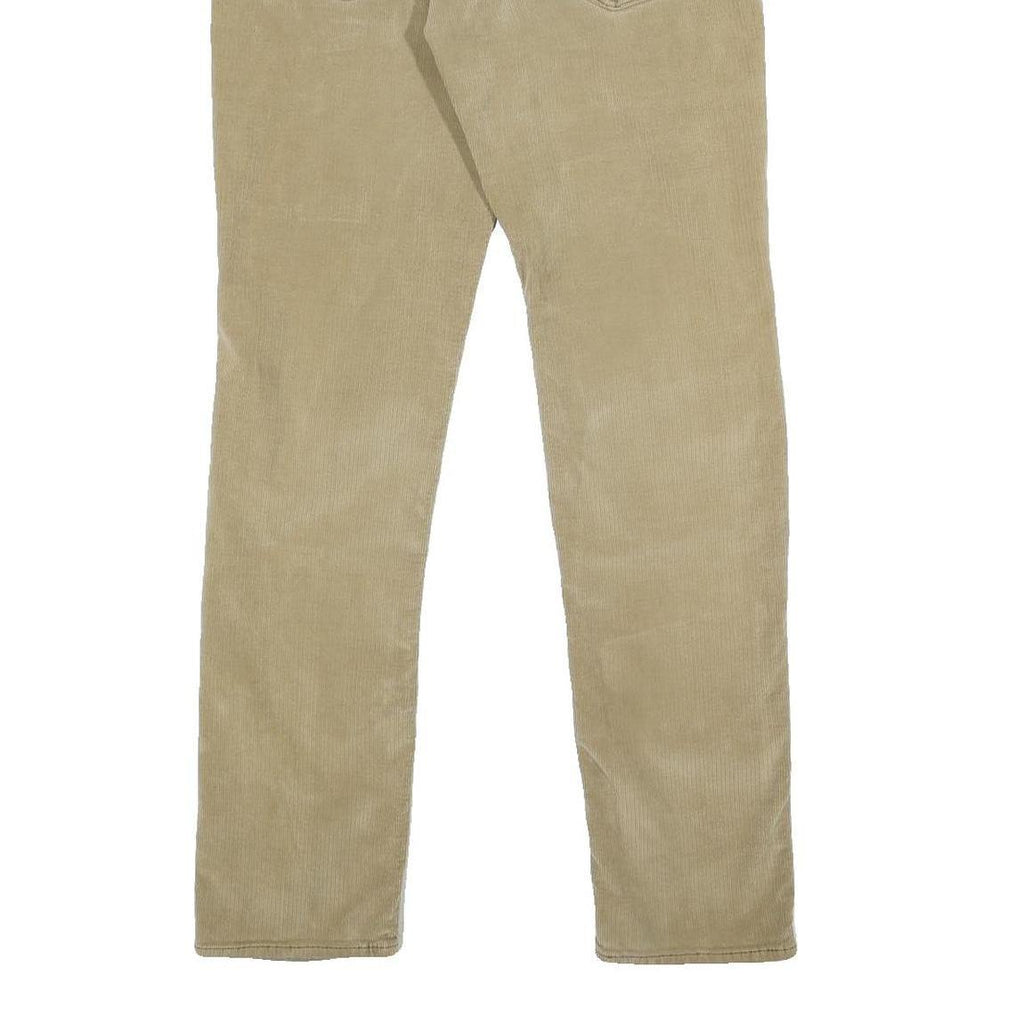 LEVI'S Mens Cotton Blend Beige Slim Skinny Zip Trousers W31 L32 Casual Corduroy