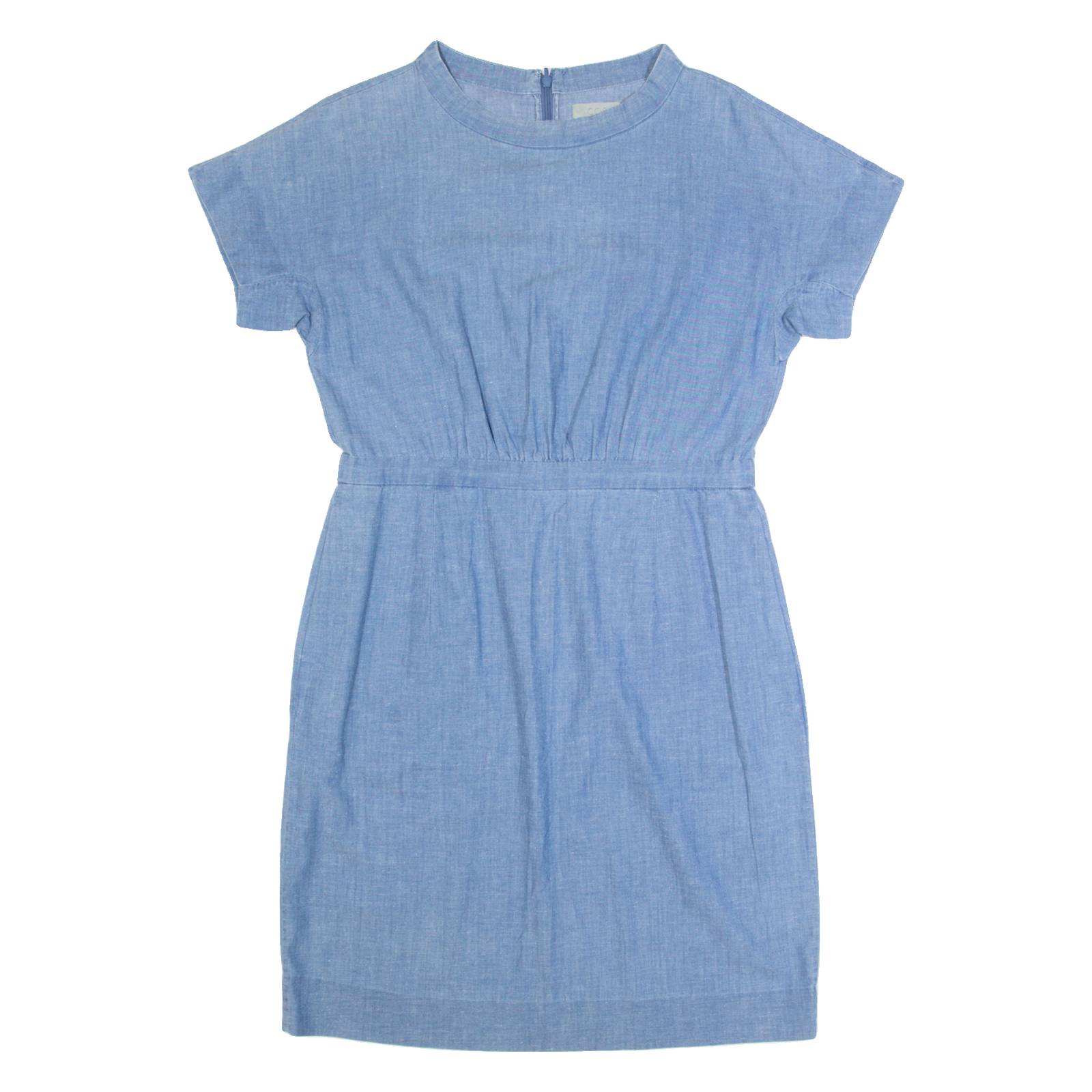 COS Womens Day Dress Blue Short Sleeve Knee Length M
