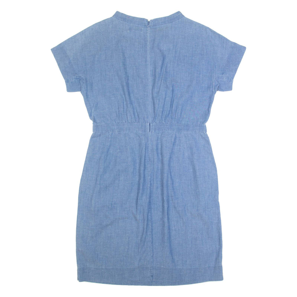 COS Womens Day Dress Blue Short Sleeve Knee Length M