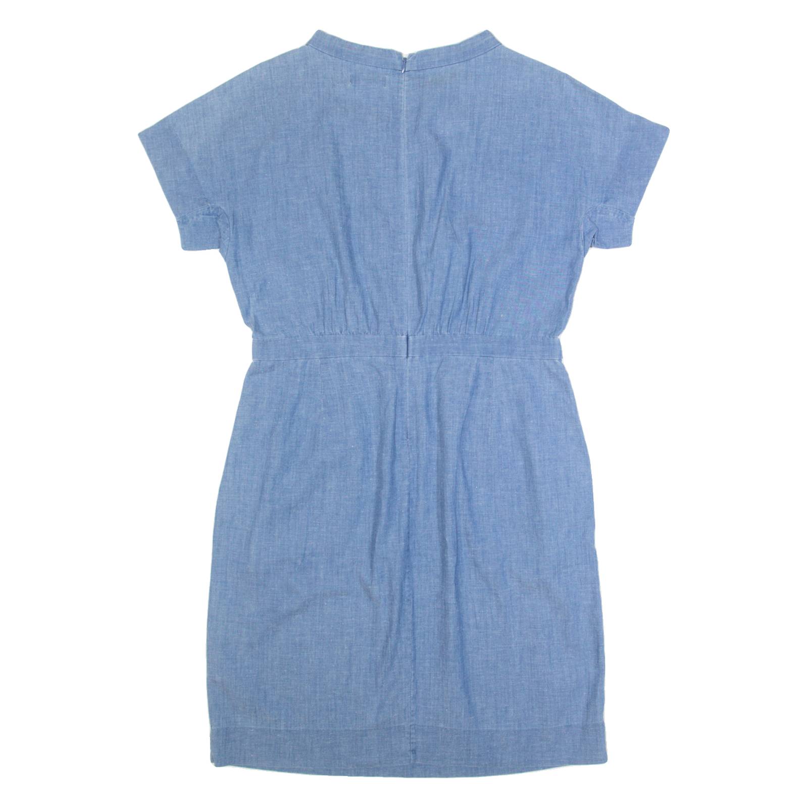 COS Womens Day Dress Blue Short Sleeve Knee Length M