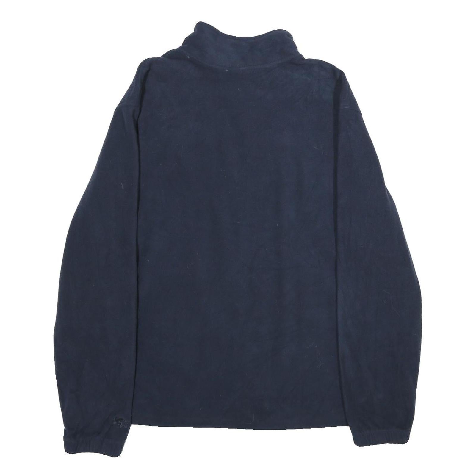 STARTER Mens Blue Jacket XL Polyester Plain Zip Casual Lightweight