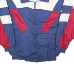 PRO SPIRIT Mens Blue & White & Red Zip Front Nylon Jacket L Casual Sport
