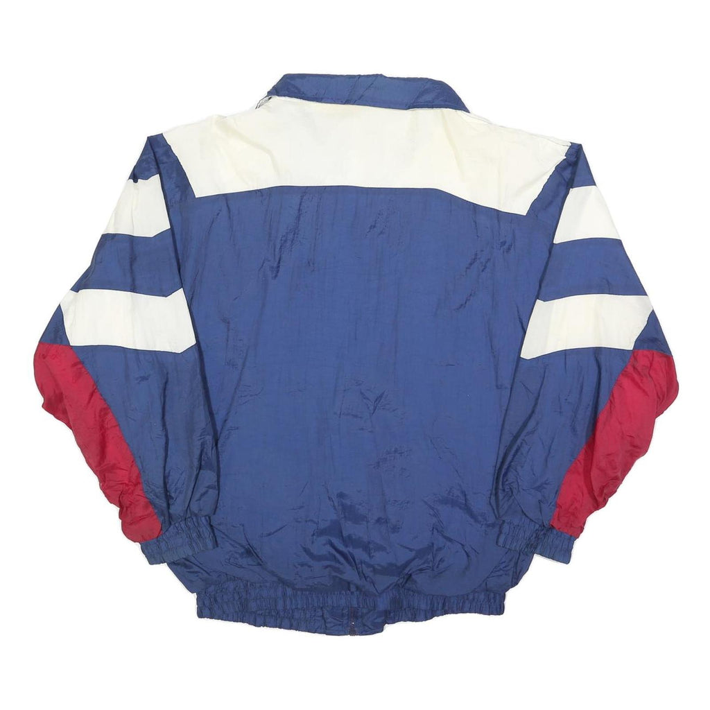 PRO SPIRIT Mens Blue & White & Red Zip Front Nylon Jacket L Casual Sport