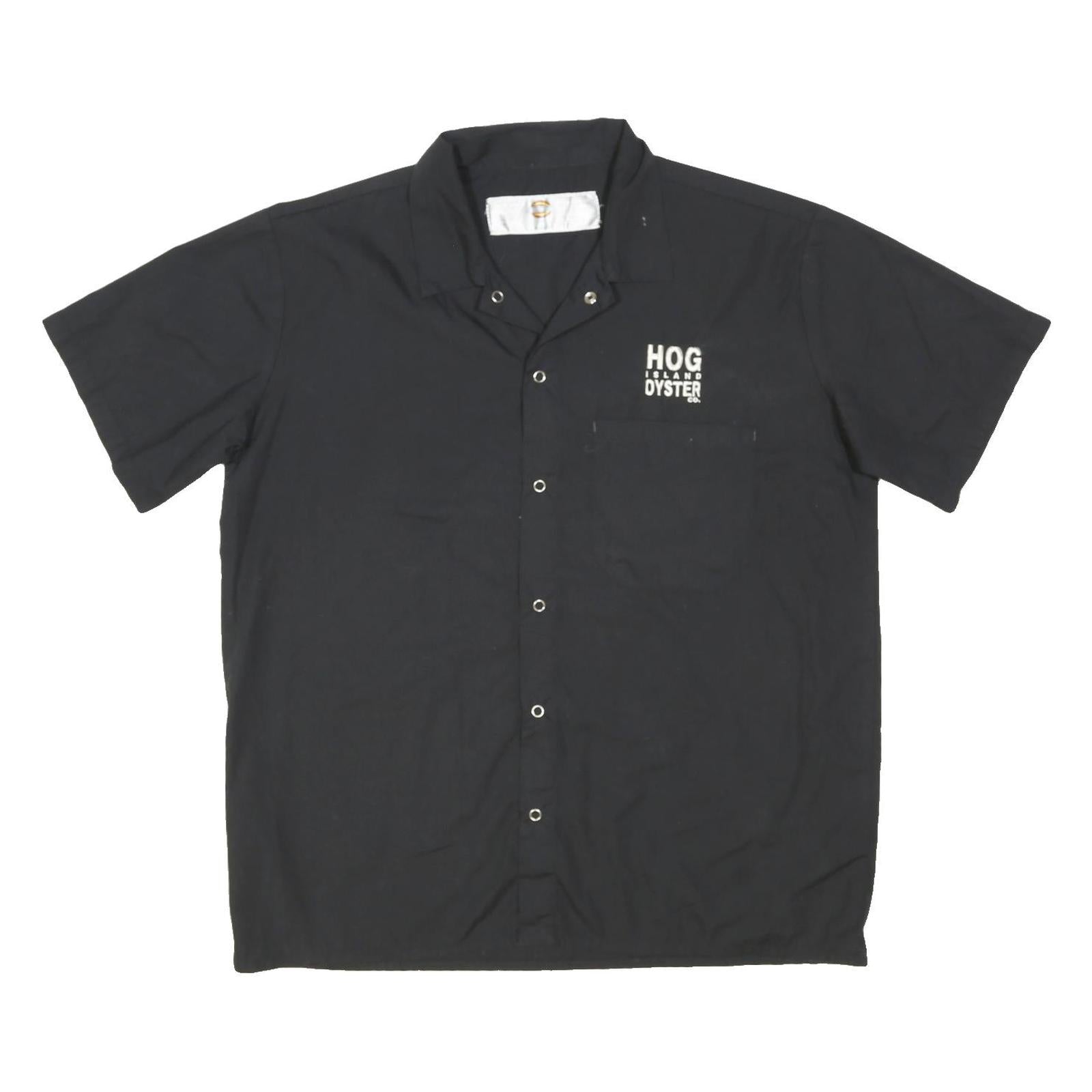 DICKIES Mens Black Shirt M Cotton Blend Workwear Casual Short Sleeve