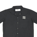 DICKIES Mens Black Shirt M Cotton Blend Workwear Casual Short Sleeve