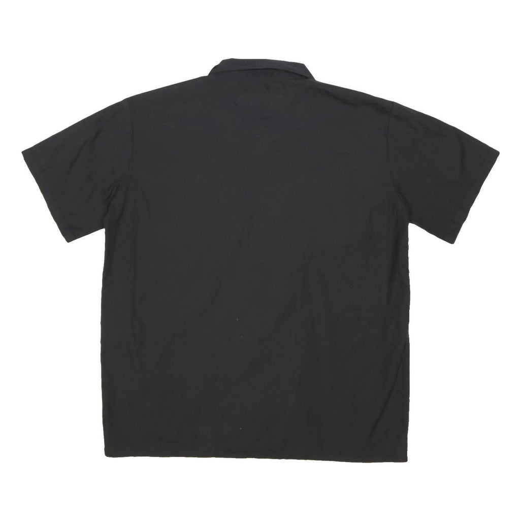 DICKIES Mens Black Shirt M Cotton Blend Workwear Casual Short Sleeve