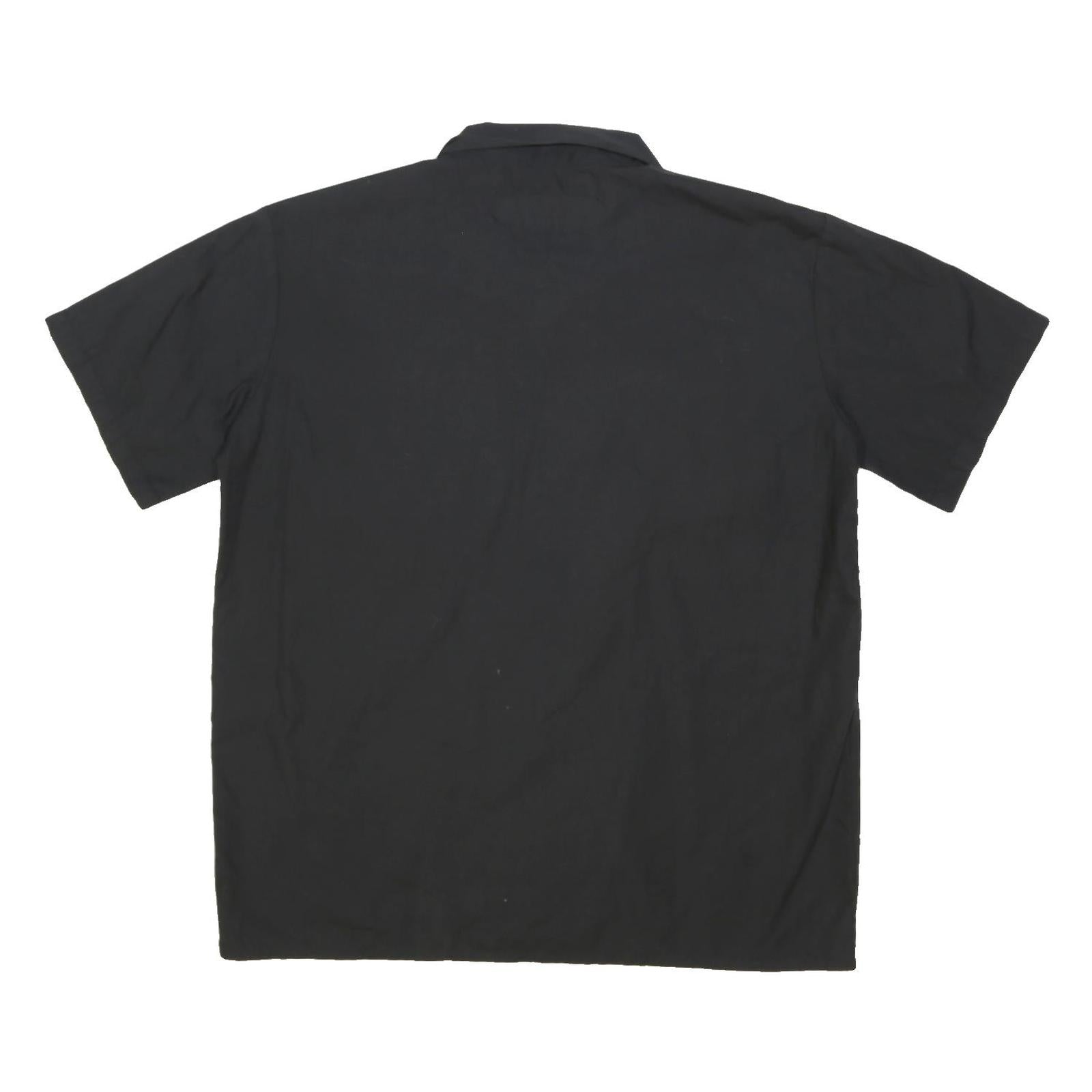DICKIES Mens Black Shirt M Cotton Blend Workwear Casual Short Sleeve