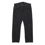 LEVI'S 501 Mens Jeans Black Regular Straight Denim Medium W38 L34 Button Fly