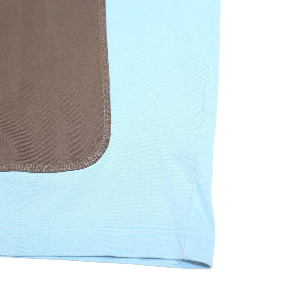 KAPPA Mens Brown & Blue Cotton Short Sleeve Polo Shirt L Italy Crest Logo