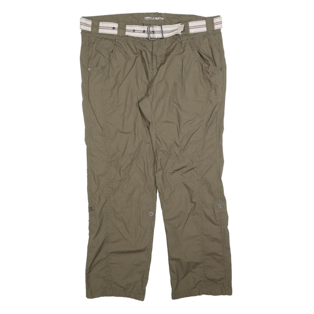 MAXI BLUE Womens Polyester Blend Relaxed Trousers W40 L32 Casual Khaki