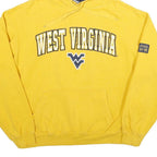 COLOSSEUM Mens Yellow West Virginia Hoodie L Casual Cotton Blend Pullover