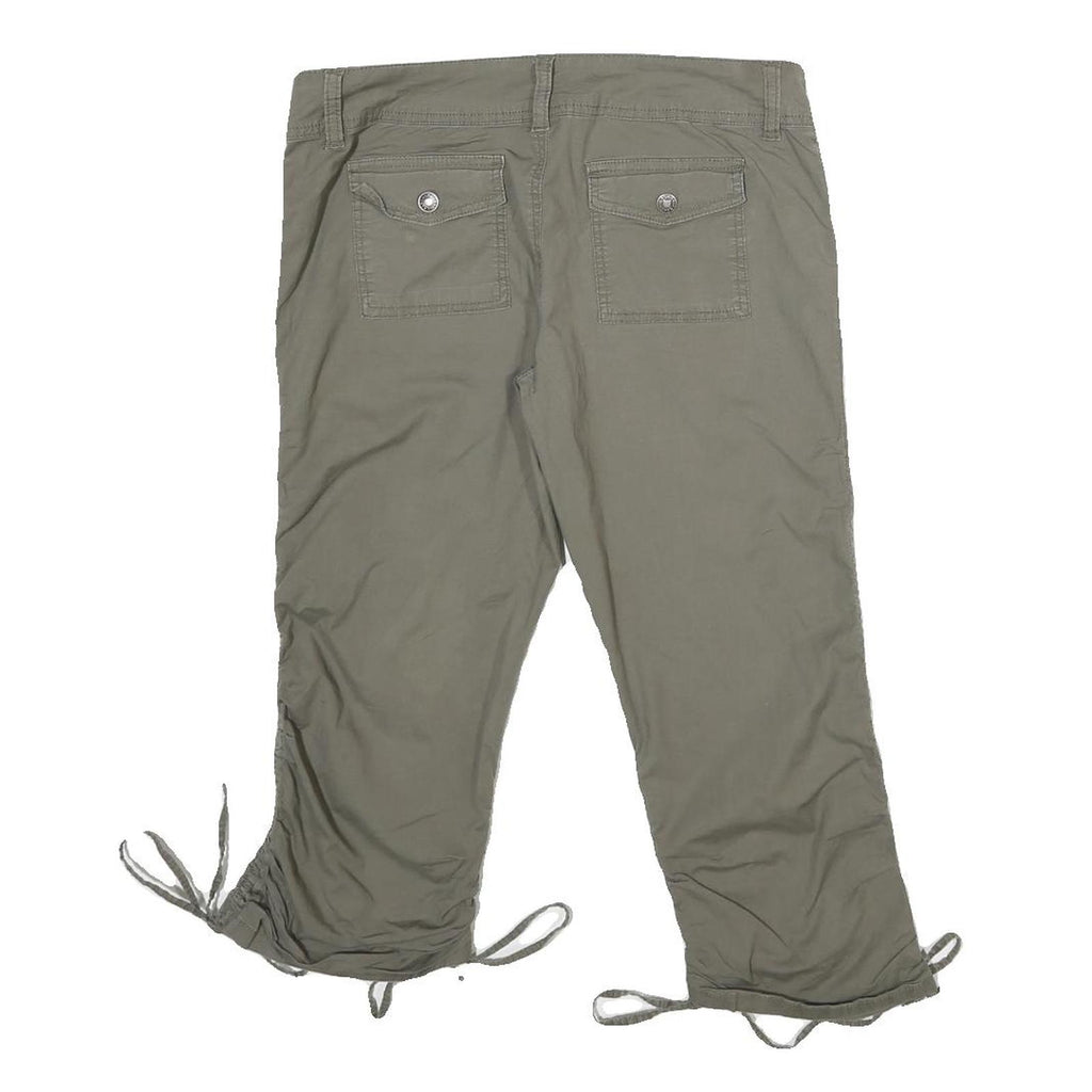 GARAGE Womens Shorts Green Casual Cotton Blend M W30 Button Closure Pockets