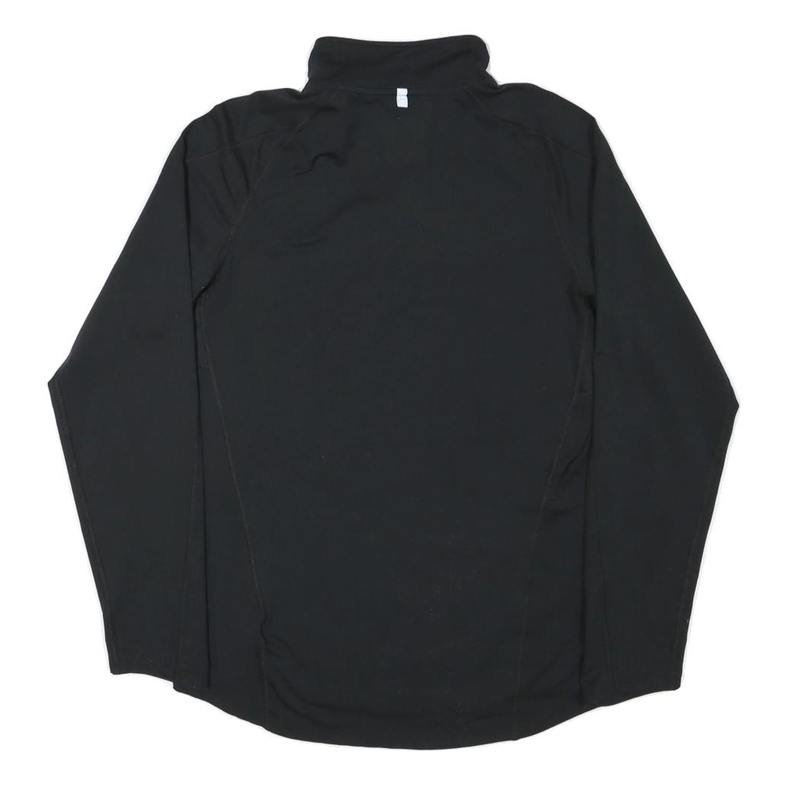 NIKE Mens Black 1/4 Zip S Sports Training Sweatshirt Pullover Athletic Fit