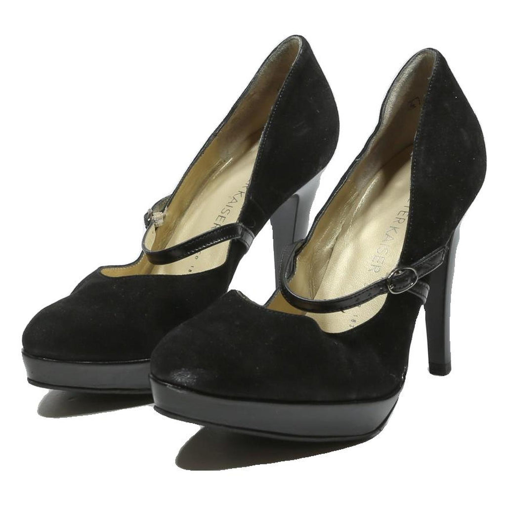 PETER KAISER Womens Mary Jane Platform Heels Black Synthetic UK 4 Elegant