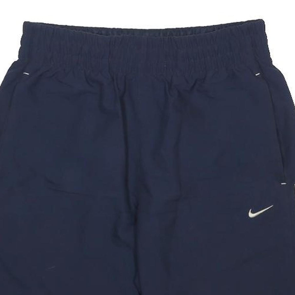 NIKE Mens Navy Casual Shorts S W26 Sports Logo Elastic Waist Pockets