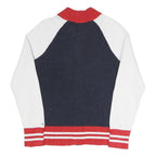 TOMMY HILFIGER Womens Navy & White Varsity Patterned Button Up Cotton Blend