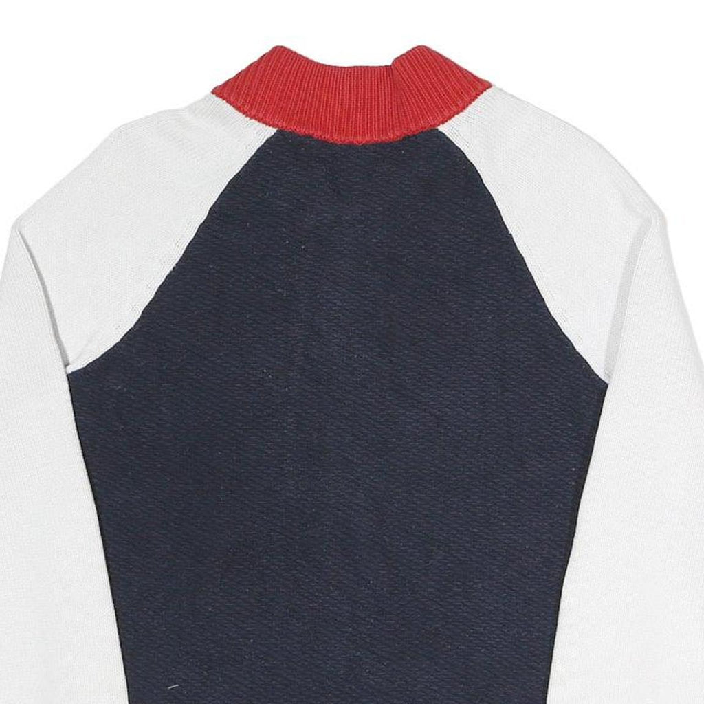 TOMMY HILFIGER Womens Navy & White Varsity Patterned Button Up Cotton Blend