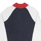 TOMMY HILFIGER Womens Navy & White Varsity Patterned Button Up Cotton Blend