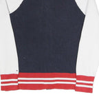 TOMMY HILFIGER Womens Navy & White Varsity Patterned Button Up Cotton Blend