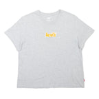 LEVI'S Womens Grey Crew Neck Short Sleeve Graphic T-Shirt M Cotton Blend Casual