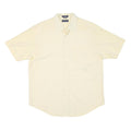 NAUTICA Mens Yellow & Cream Check Cotton Blend Shirt L Casual Smart Button-Up