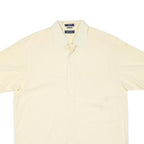 NAUTICA Mens Yellow & Cream Check Cotton Blend Shirt L Casual Smart Button-Up