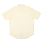 NAUTICA Mens Yellow & Cream Check Cotton Blend Shirt L Casual Smart Button-Up