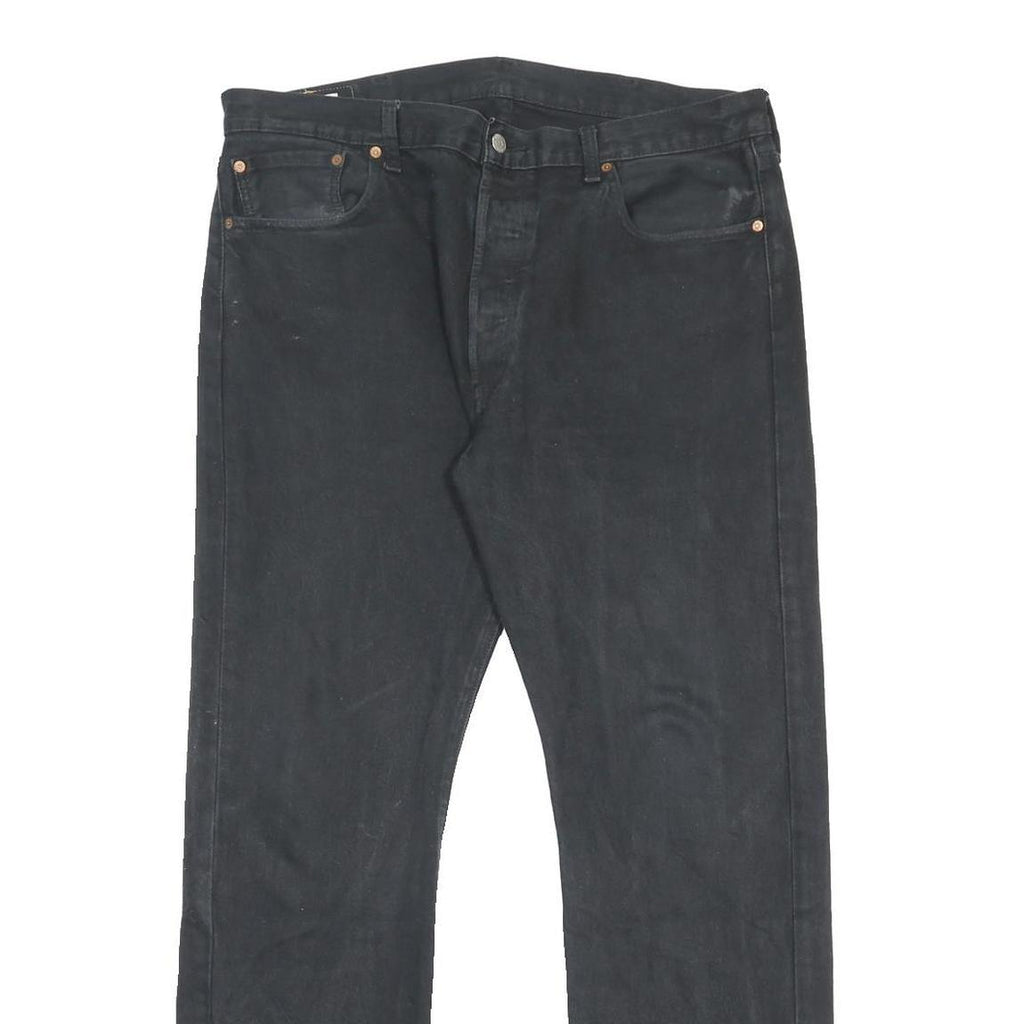 LEVI'S 501 BIG E Mens Jeans Black Regular Straight Denim Medium W38 L32 Button